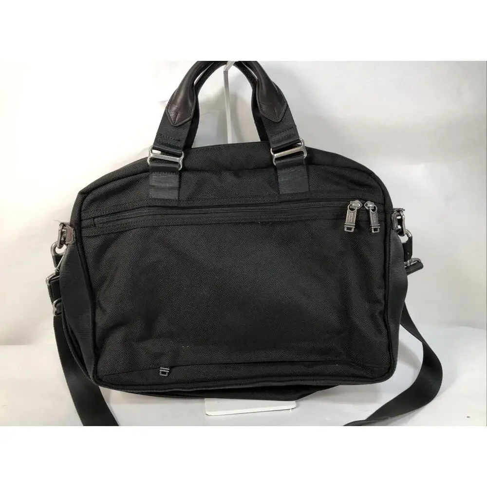 TUMI Ballistic Nylon Business Bag 22634HKH Pinckney Flap Brief Messenger w Strap